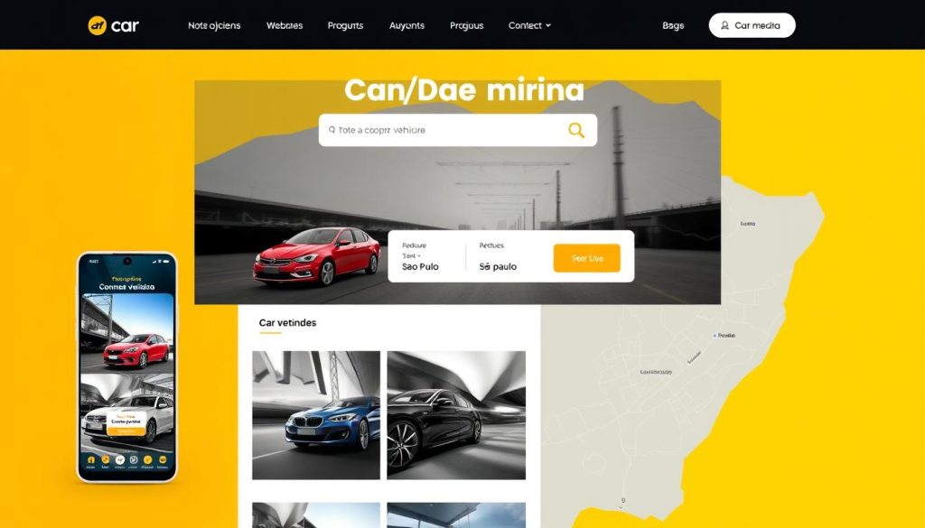 Site otimizado para busca de veículos em São Paulo