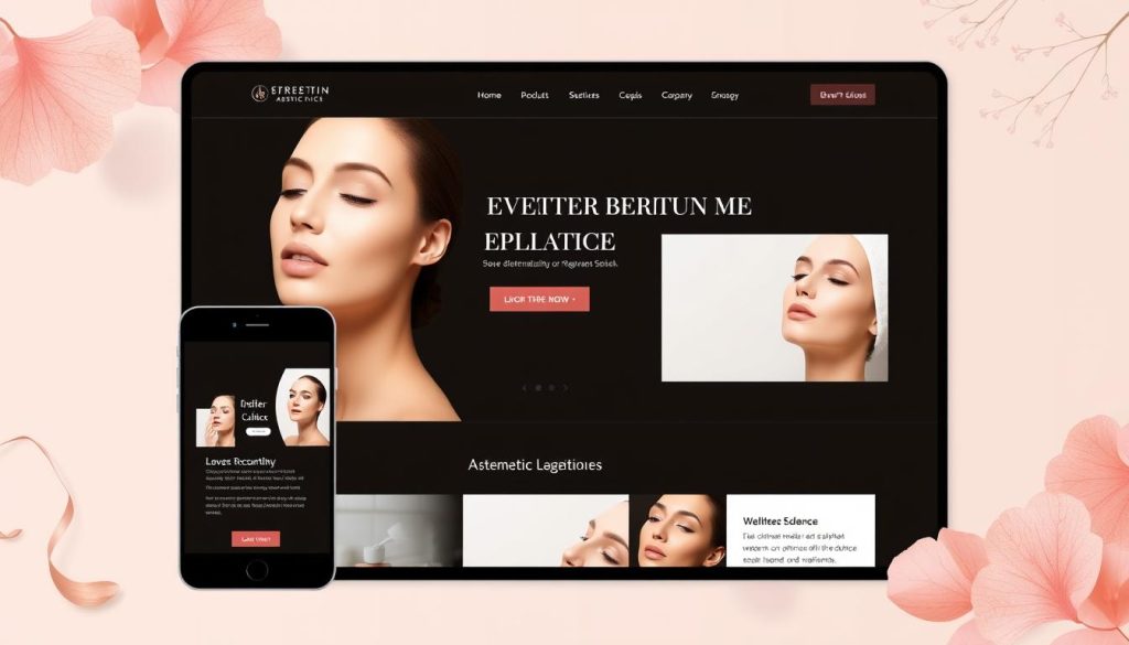 design responsivo para site de estética