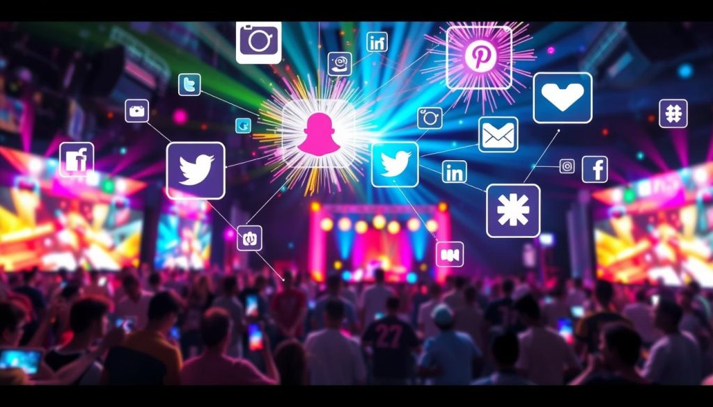 redes sociais para eventos