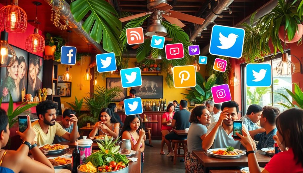 redes sociais para restaurantes